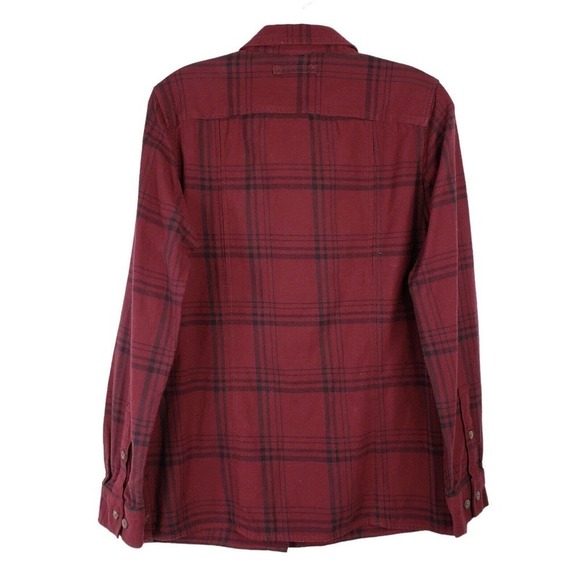 Duluth Trading Co. Womens Small Red Plaid Long Sleeve Button Up Shirt - Picture 3 of 8